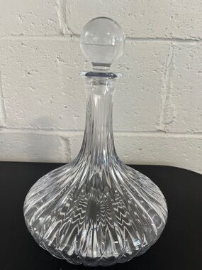 Lily’s Home Swirled Glass Decanter with Round Stopper